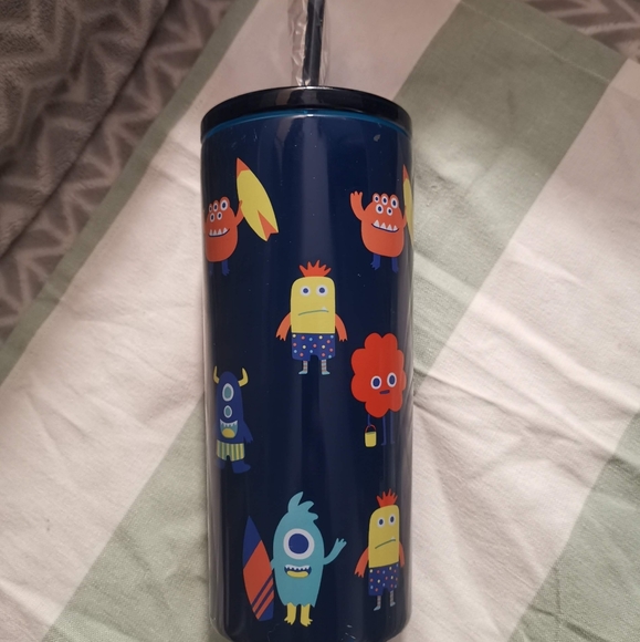 Indigo monster tumbler with straw New - Picture 2 of 3
